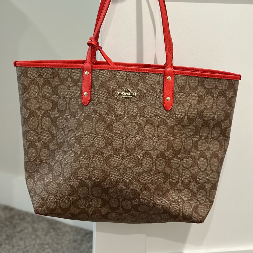 Coach reversible tote